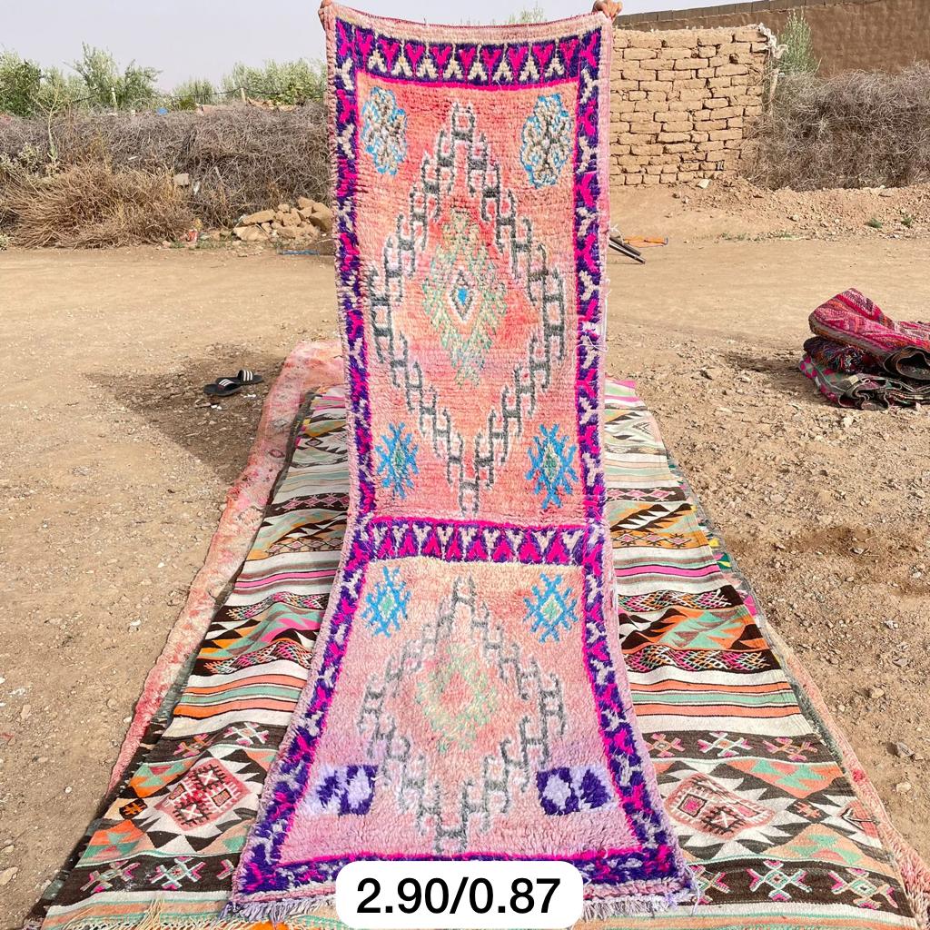 Vintage Moroccan runner rug - Essaouira