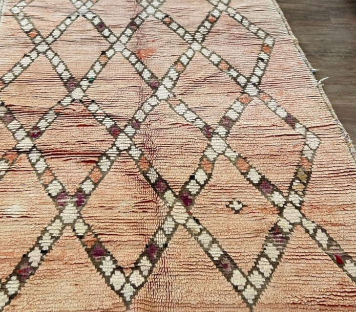 Vintage Moroccan Rug - Cross My Heart