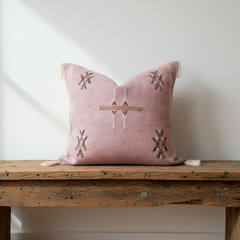 Cactus Silk Cushion Cover Pink