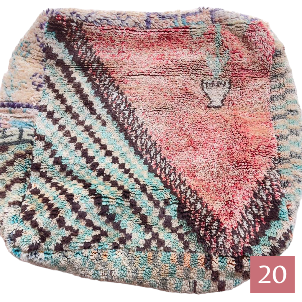 Moroccan Vintage Floor Cushion Pouf Square