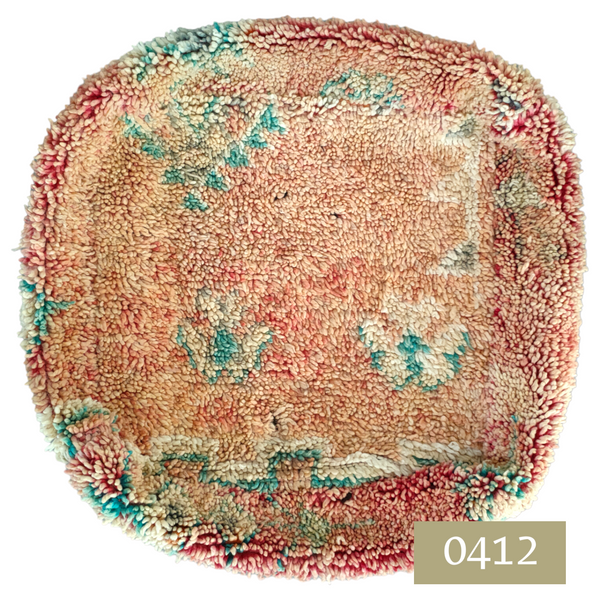 Moroccan Vintage Floor Cushion Pouf Square