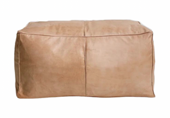 Large Rectangle Leather Ottoman Footstool