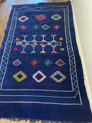 Kilim Rug - Blue - 245cm x 140cm