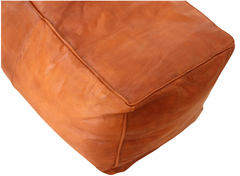 Large Rectangle Leather Ottoman Footstool
