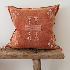 Cactus Silk Cushion Burnt Orange