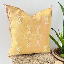 Cactus Silk Cushion Cover Golden Honey