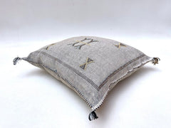 Cactus Silk Cushion Cover Grey