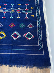 Kilim Rug - Blue - 245cm x 140cm