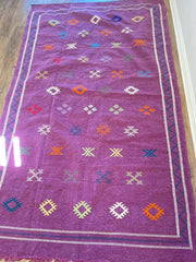 Kilim Rug - Purple - 245cm x 140cm
