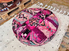Moroccan Vintage Floor Cushion Pouf Round
