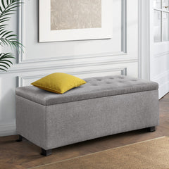 Large Fabric Storage Ottoman