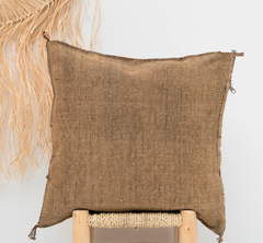 Cactus Silk Cushion Cover Light Brown