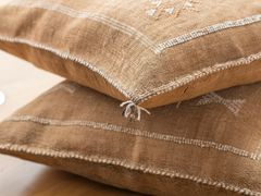 Cactus Silk Cushion Cover Light Brown