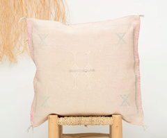 Cactus Silk Cushion Cover Light Pink