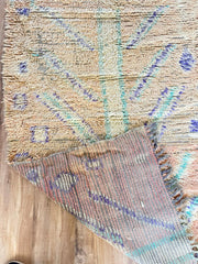 peach vintage boujaad Moroccan rug