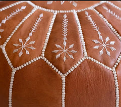 Full Moroccan Pouf Leather